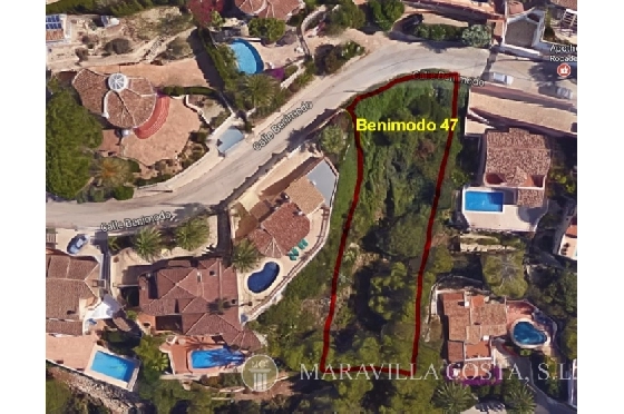 Wohngrundstück in Moraira(Benimeit) zu verkaufen, Klimaanlage, Grondstuk 800 m², Pool, ref.: MV-2356-4