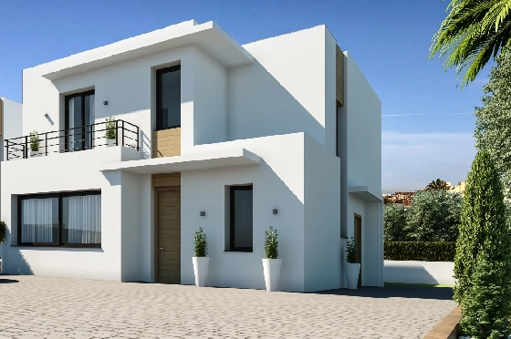 Villa in Denia zu verkaufen, Woongedeelte 144 m², Zustand Erstbezug, Klimaanlage, Grondstuk 220 m², 3 Slaapkamers, 3 Badkamers, ref.: GC-1518-2