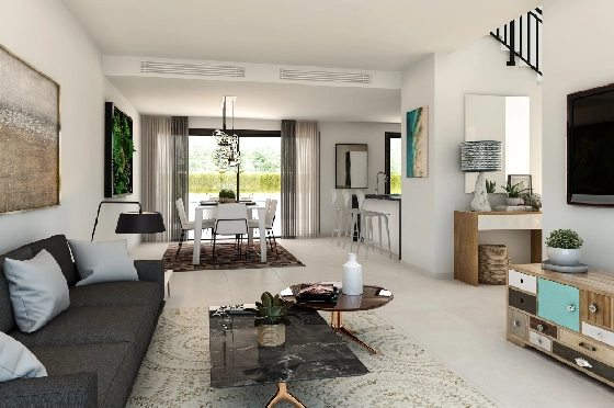 Villa in Denia zu verkaufen, Woongedeelte 144 m², Zustand Erstbezug, Klimaanlage, Grondstuk 220 m², 3 Slaapkamers, 3 Badkamers, ref.: GC-1518-4