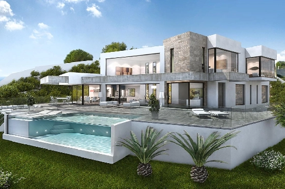 Villa in Moraira(Moraira) zu verkaufen, Woongedeelte 600 m², Grondstuk 1832 m², 4 Slaapkamers, 5 Badkamers, Pool, ref.: HG-3252-1