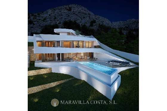 Villa in Altea Hills zu verkaufen, Woongedeelte 412 m², + Fussbodenheizung, Klimaanlage, Grondstuk 979 m², 4 Slaapkamers, 4 Badkamers, Pool, ref.: MV-2470-10