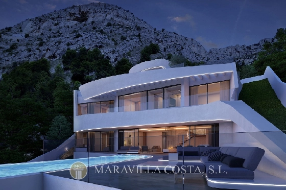 Villa in Altea Hills zu verkaufen, Woongedeelte 412 m², + Fussbodenheizung, Klimaanlage, Grondstuk 979 m², 4 Slaapkamers, 4 Badkamers, Pool, ref.: MV-2470-11