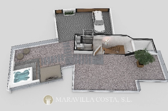 Villa in Altea Hills zu verkaufen, Woongedeelte 412 m², + Fussbodenheizung, Klimaanlage, Grondstuk 979 m², 4 Slaapkamers, 4 Badkamers, Pool, ref.: MV-2470-14