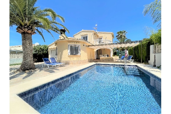 Villa in Els Poblets(Barranquets) zur Ferienvermietung, Woongedeelte 110 m², Bouwjaar 2001, + KLIMA, Klimaanlage, Grondstuk 400 m², 3 Slaapkamers, 2 Badkamers, Pool, ref.: T-0421-2