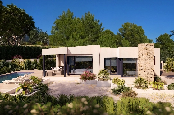 Villa in Benissa zu verkaufen, Woongedeelte 138 m², Bouwjaar 2022, Klimaanlage, Grondstuk 800 m², 3 Slaapkamers, 2 Badkamers, Pool, ref.: BI-BE.H-859-1