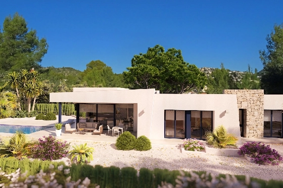 Villa in Benissa zu verkaufen, Woongedeelte 147 m², Bouwjaar 2022, Klimaanlage, Grondstuk 800 m², 3 Slaapkamers, 2 Badkamers, Pool, ref.: BI-BE.H-864-1