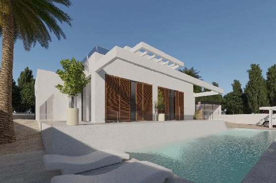 Villa in Moraira zu verkaufen, Woongedeelte 298 m², + Fussbodenheizung, Klimaanlage, Grondstuk 811 m², 4 Slaapkamers, 4 Badkamers, Pool, ref.: NL-NLD1218-5