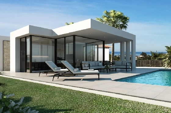 Villa in Denia zu verkaufen, Woongedeelte 130 m², Bouwjaar 2021, + Zentralheizung, Klimaanlage, Grondstuk 800 m², 3 Slaapkamers, 2 Badkamers, Pool, ref.: NL-NLD1273-1