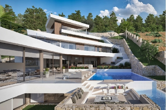 Villa in Javea zu verkaufen, Woongedeelte 650 m², + Zentralheizung, Klimaanlage, Grondstuk 1400 m², 4 Slaapkamers, 5 Badkamers, Pool, ref.: NL-NLD1305-1