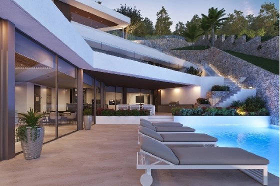 Villa in Javea zu verkaufen, Woongedeelte 650 m², + Zentralheizung, Klimaanlage, Grondstuk 1400 m², 4 Slaapkamers, 5 Badkamers, Pool, ref.: NL-NLD1305-3
