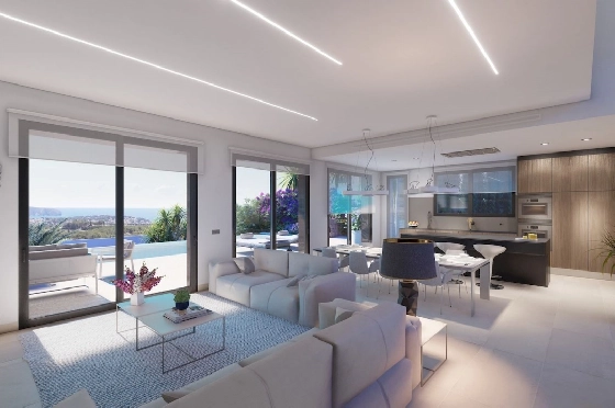 Villa in Moraira zu verkaufen, Bouwjaar 2022, + Fussbodenheizung, Klimaanlage, Grondstuk 802 m², 4 Slaapkamers, 4 Badkamers, Pool, ref.: NL-NLD1360-4