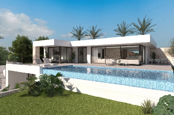 Villa in Denia zu verkaufen, Woongedeelte 259 m², Klimaanlage, Grondstuk 1118 m², 4 Slaapkamers, 4 Badkamers, Pool, ref.: UM-UV-MANDARINA-II-11