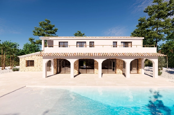 Finca in Benissa(Llenes) zu verkaufen, Woongedeelte 368 m², Bouwjaar 2023, Klimaanlage, Grondstuk 10000 m², 4 Slaapkamers, 4 Badkamers, Pool, ref.: BI-BE.F-164-1