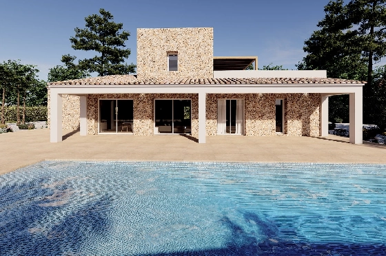 Finca in Benissa(Llenes) zu verkaufen, Woongedeelte 254 m², Bouwjaar 2023, Klimaanlage, Grondstuk 10000 m², 3 Slaapkamers, 3 Badkamers, Pool, ref.: BI-BE.F-165-1
