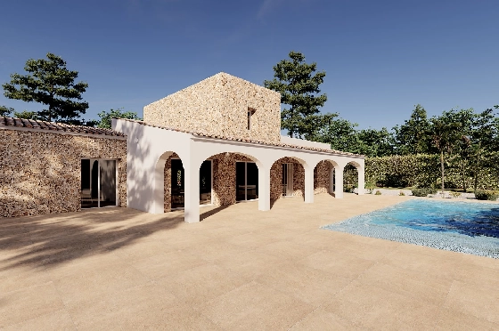 Finca in Benissa(Llenes) zu verkaufen, Woongedeelte 254 m², Bouwjaar 2023, Klimaanlage, Grondstuk 10000 m², 3 Slaapkamers, 3 Badkamers, Pool, ref.: BI-BE.F-165-10