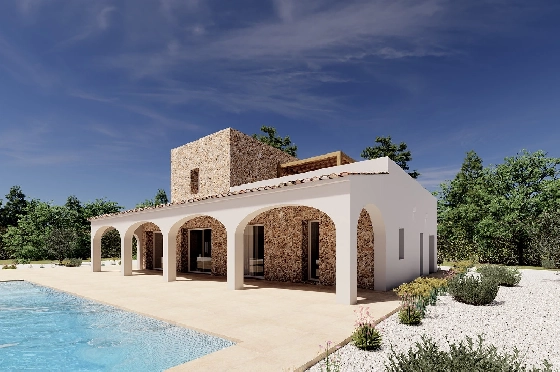 Finca in Benissa(Llenes) zu verkaufen, Woongedeelte 254 m², Bouwjaar 2023, Klimaanlage, Grondstuk 10000 m², 3 Slaapkamers, 3 Badkamers, Pool, ref.: BI-BE.F-165-11