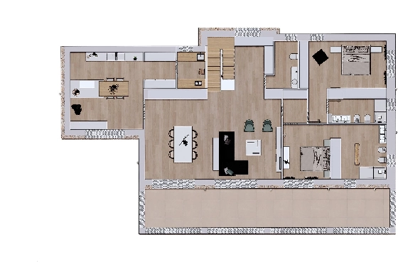Finca in Benissa(Llenes) zu verkaufen, Woongedeelte 254 m², Bouwjaar 2023, Klimaanlage, Grondstuk 10000 m², 3 Slaapkamers, 3 Badkamers, Pool, ref.: BI-BE.F-165-34