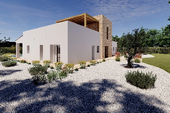 Finca in Benissa(Llenes) zu verkaufen, Woongedeelte 254 m², Bouwjaar 2023, Klimaanlage, Grondstuk 10000 m², 3 Slaapkamers, 3 Badkamers, Pool, ref.: BI-BE.F-165-36