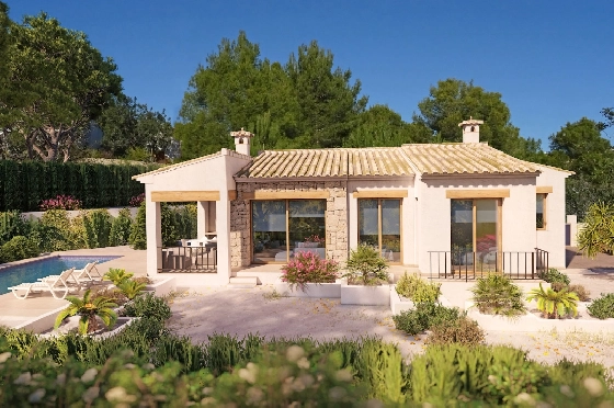 Villa in Benissa zu verkaufen, Woongedeelte 138 m², Bouwjaar 2023, Klimaanlage, Grondstuk 800 m², 3 Slaapkamers, 2 Badkamers, Pool, ref.: BI-BE.H-881-1