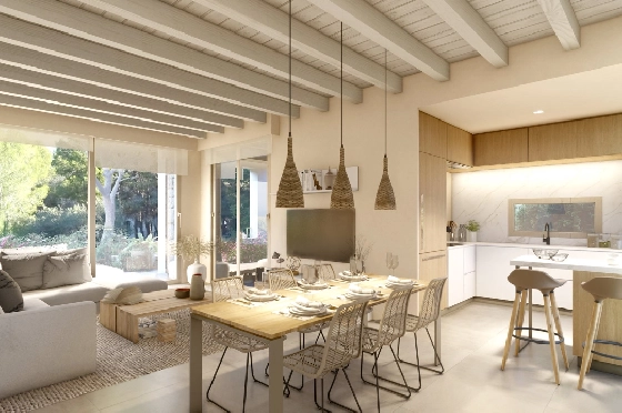 Villa in Benissa zu verkaufen, Woongedeelte 138 m², Bouwjaar 2023, Klimaanlage, Grondstuk 800 m², 3 Slaapkamers, 2 Badkamers, Pool, ref.: BI-BE.H-881-2