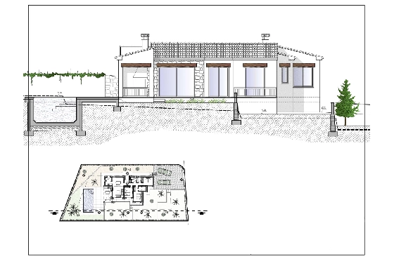 Villa in Benissa zu verkaufen, Woongedeelte 138 m², Bouwjaar 2023, Klimaanlage, Grondstuk 800 m², 3 Slaapkamers, 2 Badkamers, Pool, ref.: BI-BE.H-881-3