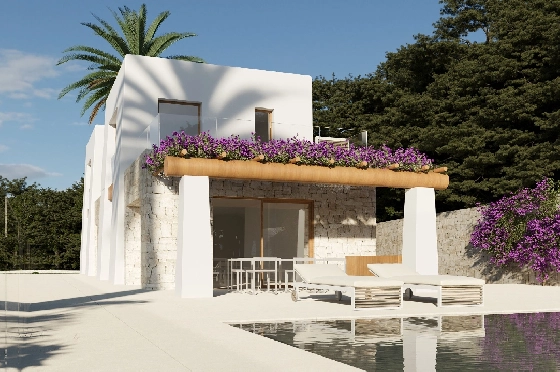 Villa in Benissa(Montemar) zu verkaufen, Woongedeelte 450 m², Bouwjaar 2023, Klimaanlage, Grondstuk 800 m², 3 Slaapkamers, 3 Badkamers, Pool, ref.: BI-BE.H-880-1