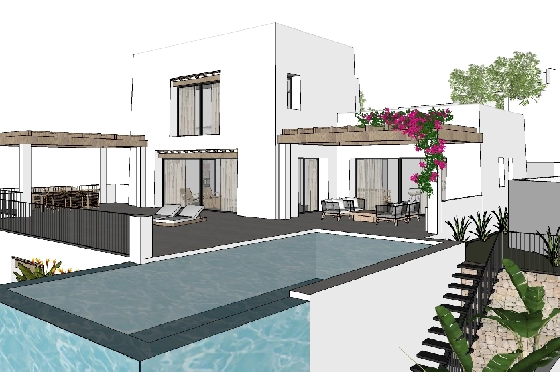 Villa in Moraira zu verkaufen, Woongedeelte 425 m², Bouwjaar 2023, Klimaanlage, Grondstuk 1000 m², 4 Slaapkamers, 4 Badkamers, Pool, ref.: BI-MT.H-777-10