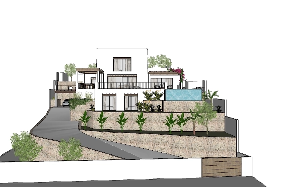 Villa in Moraira zu verkaufen, Woongedeelte 425 m², Bouwjaar 2023, Klimaanlage, Grondstuk 1000 m², 4 Slaapkamers, 4 Badkamers, Pool, ref.: BI-MT.H-777-2
