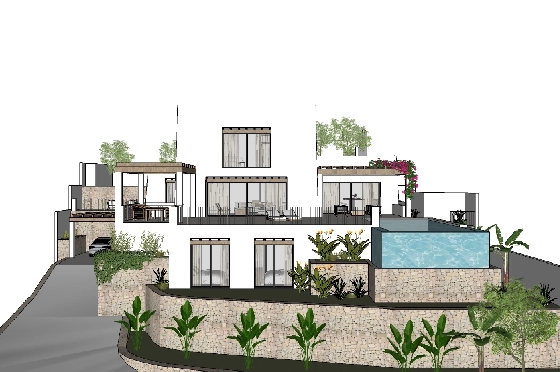 Villa in Moraira zu verkaufen, Woongedeelte 425 m², Bouwjaar 2023, Klimaanlage, Grondstuk 1000 m², 4 Slaapkamers, 4 Badkamers, Pool, ref.: BI-MT.H-777-3