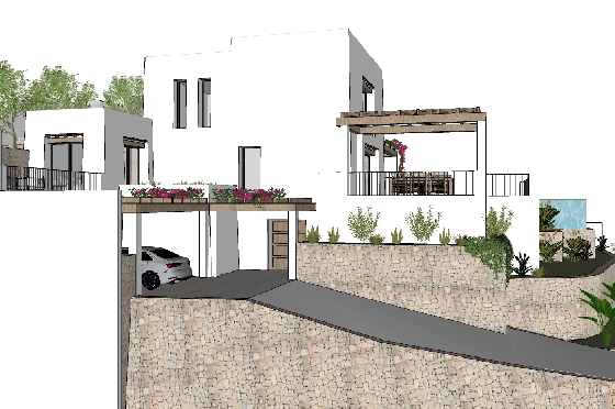 Villa in Moraira zu verkaufen, Woongedeelte 425 m², Bouwjaar 2023, Klimaanlage, Grondstuk 1000 m², 4 Slaapkamers, 4 Badkamers, Pool, ref.: BI-MT.H-777-9