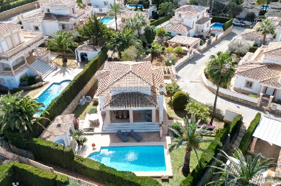 Villa in Denia zur Ferienvermietung, Woongedeelte 133 m², Bouwjaar 1999, Zustand gepflegt, + Fussbodenheizung, Klimaanlage, Grondstuk 585 m², 3 Slaapkamers, 3 Badkamers, Pool, ref.: T-1023-23