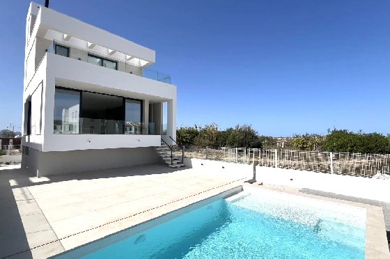 Villa in Oliva zu verkaufen, Woongedeelte 173 m², Bouwjaar 2023, Zustand Erstbezug, + Fussbodenheizung, Klimaanlage, Grondstuk 350 m², 3 Slaapkamers, 4 Badkamers, Pool, ref.: AS-1623-12
