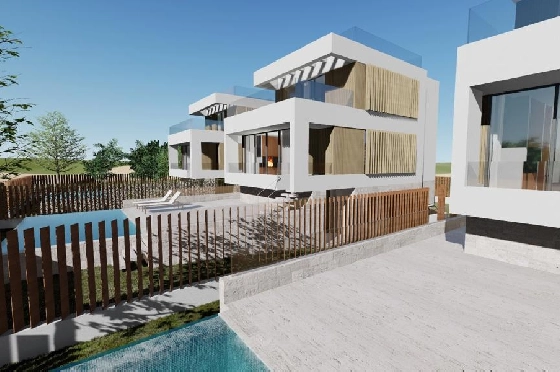 Villa in Oliva zu verkaufen, Woongedeelte 173 m², Bouwjaar 2023, Zustand Erstbezug, + Fussbodenheizung, Klimaanlage, Grondstuk 350 m², 3 Slaapkamers, 4 Badkamers, Pool, ref.: AS-1623-26