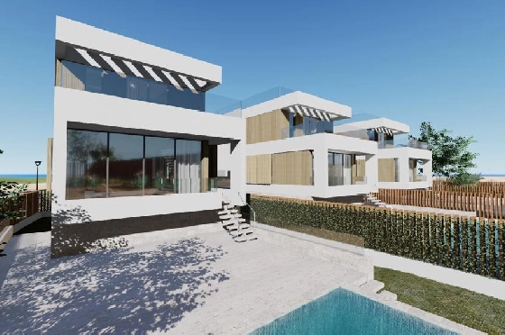 Villa in Oliva zu verkaufen, Woongedeelte 173 m², Bouwjaar 2023, Zustand Erstbezug, + Fussbodenheizung, Klimaanlage, Grondstuk 350 m², 3 Slaapkamers, 4 Badkamers, Pool, ref.: AS-1623-27