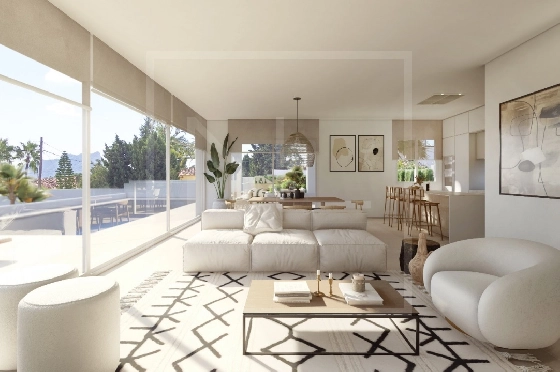 Villa in Benissa costa(Baladrar) zu verkaufen, Woongedeelte 138 m², Bouwjaar 2023, + Fussbodenheizung, Klimaanlage, Grondstuk 625 m², 3 Slaapkamers, 3 Badkamers, Pool, ref.: NL-NLD1444-3