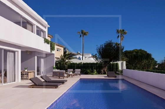 Villa in Benissa costa(Baladrar) zu verkaufen, Woongedeelte 142 m², Bouwjaar 2023, + Fussbodenheizung, Klimaanlage, Grondstuk 729 m², 4 Slaapkamers, 3 Badkamers, Pool, ref.: NL-NLD1445-2