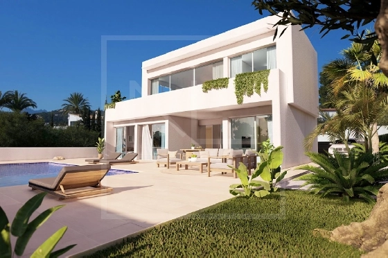 Villa in Benissa costa(Baladrar) zu verkaufen, Woongedeelte 142 m², Bouwjaar 2023, + Fussbodenheizung, Klimaanlage, Grondstuk 729 m², 4 Slaapkamers, 3 Badkamers, Pool, ref.: NL-NLD1445-6