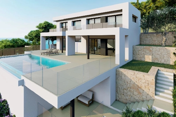 Villa in Cumbre del Sol zu verkaufen, Woongedeelte 454 m², Grondstuk 847 m², 3 Slaapkamers, 5 Badkamers, Pool, ref.: BS-82447866-1