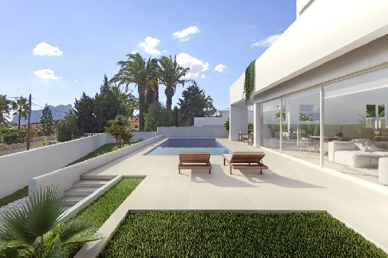 Villa in Benissa(Baladrar) zu verkaufen, Woongedeelte 138 m², Bouwjaar 2023, Klimaanlage, Grondstuk 625 m², 3 Slaapkamers, 3 Badkamers, Pool, ref.: BI-BE.H-884-2
