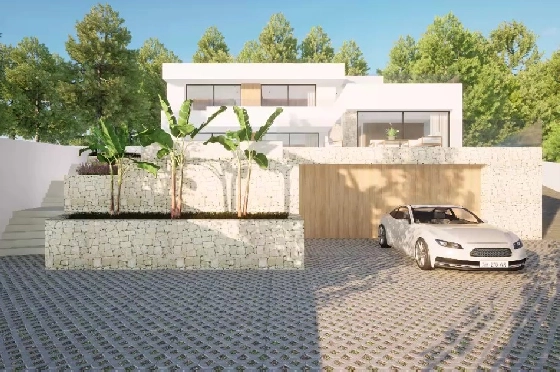 Villa in Moraira(Pla del Mar) zu verkaufen, Woongedeelte 340 m², Bouwjaar 2023, Klimaanlage, Grondstuk 1070 m², 4 Slaapkamers, 4 Badkamers, Pool, ref.: BI-MT.H-787-2