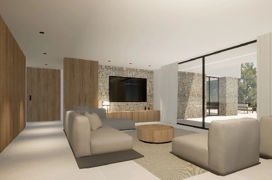 Villa in Moraira(Pla del Mar) zu verkaufen, Woongedeelte 340 m², Bouwjaar 2023, Klimaanlage, Grondstuk 1070 m², 4 Slaapkamers, 4 Badkamers, Pool, ref.: BI-MT.H-787-7