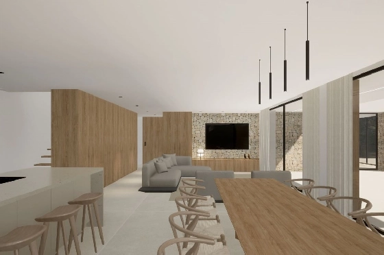 Villa in Moraira(Pla del Mar) zu verkaufen, Woongedeelte 340 m², Bouwjaar 2023, Klimaanlage, Grondstuk 1070 m², 4 Slaapkamers, 4 Badkamers, Pool, ref.: BI-MT.H-787-8