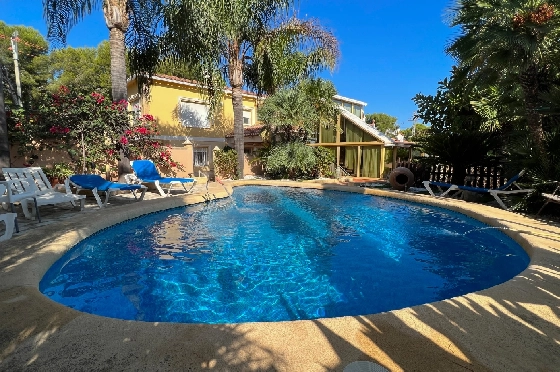 Villa in Denia zu vermieten, Woongedeelte 200 m², Zustand gepflegt, + Zentralheizung, Klimaanlage, Grondstuk 900 m², 3 Slaapkamers, 2 Badkamers, Pool, ref.: D-0123-5