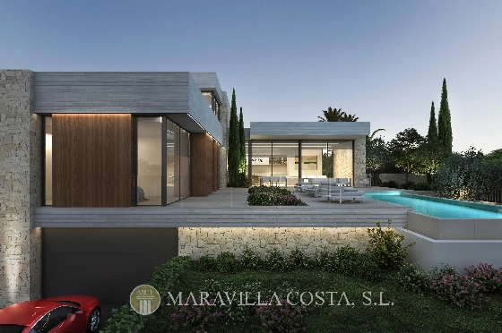 Villa in Moraira zu verkaufen, Woongedeelte 261 m², Bouwjaar 2023, + Fussbodenheizung, Klimaanlage, Grondstuk 939 m², 4 Slaapkamers, 4 Badkamers, Pool, ref.: MV-2499-2