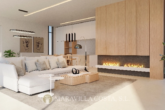Villa in Moraira zu verkaufen, Woongedeelte 261 m², Bouwjaar 2023, + Fussbodenheizung, Klimaanlage, Grondstuk 939 m², 4 Slaapkamers, 4 Badkamers, Pool, ref.: MV-2499-3