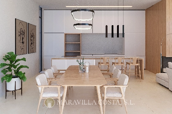 Villa in Moraira zu verkaufen, Woongedeelte 261 m², Bouwjaar 2023, + Fussbodenheizung, Klimaanlage, Grondstuk 939 m², 4 Slaapkamers, 4 Badkamers, Pool, ref.: MV-2499-4