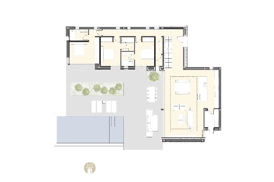 Villa in Moraira zu verkaufen, Woongedeelte 261 m², Bouwjaar 2023, + Fussbodenheizung, Klimaanlage, Grondstuk 939 m², 4 Slaapkamers, 4 Badkamers, Pool, ref.: MV-2499-7