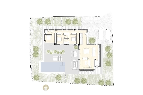 Villa in Moraira zu verkaufen, Woongedeelte 261 m², Bouwjaar 2023, + Fussbodenheizung, Klimaanlage, Grondstuk 939 m², 4 Slaapkamers, 4 Badkamers, Pool, ref.: MV-2499-8