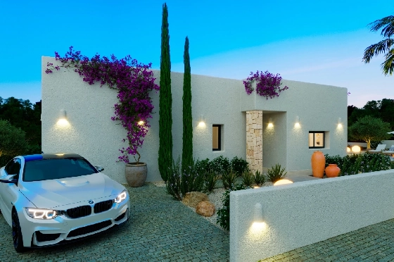 Villa in Denia(Marquesa 4) zu verkaufen, Woongedeelte 120 m², Bouwjaar 2025, Zustand neuwertig, + Zentralheizung, Klimaanlage, Grondstuk 1085 m², 3 Slaapkamers, 2 Badkamers, Pool, ref.: UM-UV-HEBE-12