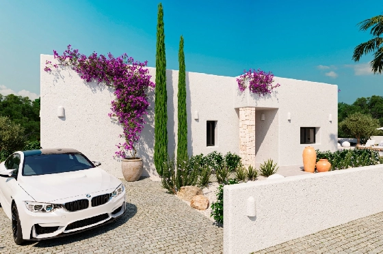 Villa in Denia(Marquesa 4) zu verkaufen, Woongedeelte 120 m², Bouwjaar 2025, Zustand neuwertig, + Zentralheizung, Klimaanlage, Grondstuk 1085 m², 3 Slaapkamers, 2 Badkamers, Pool, ref.: UM-UV-HEBE-2
